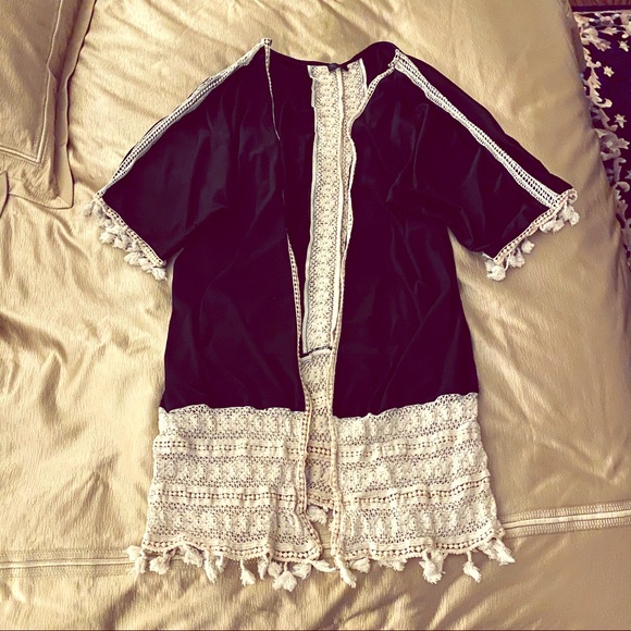 South Moon Under Other - South Moon Under fringed beach cover up